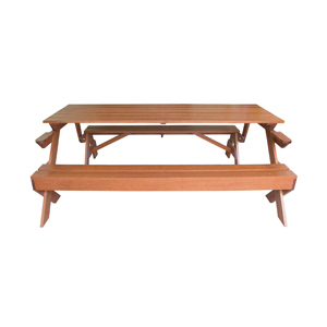 Foto do banco que vira mesa de diversos ângulos